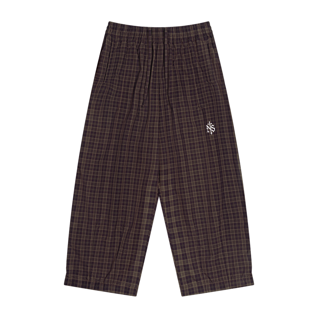 Heritage Plaid Wide-Leg Pants