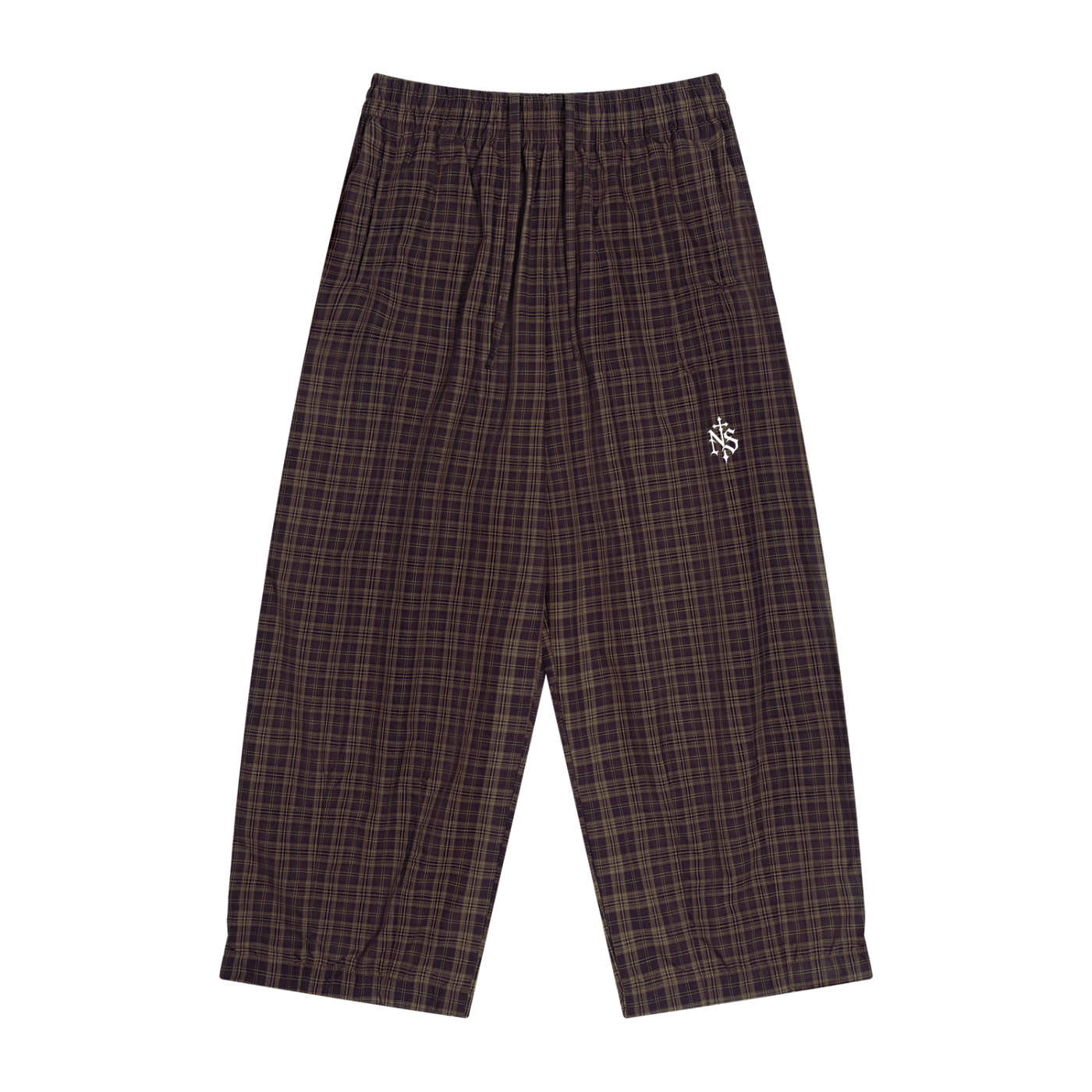Heritage Plaid Wide-Leg Pants