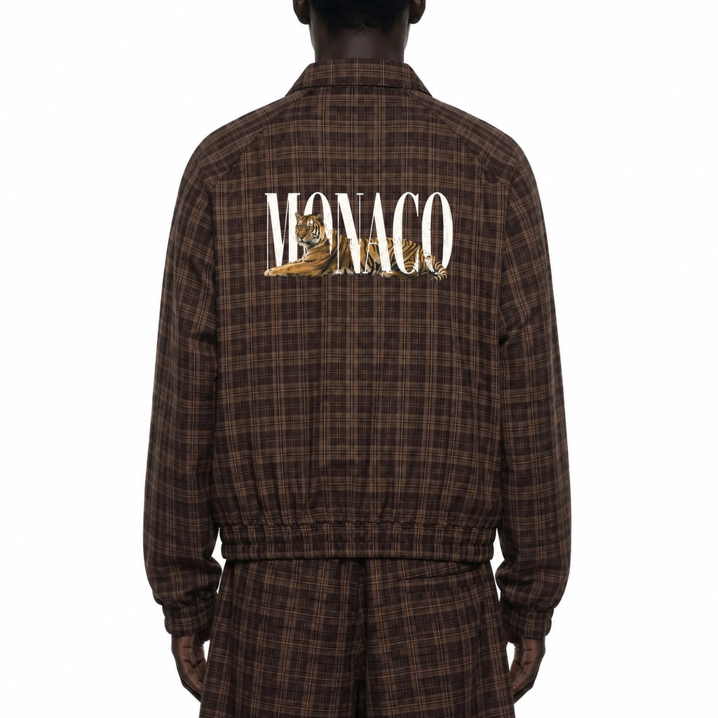 Monaco Tiger Plaid Track Jacket