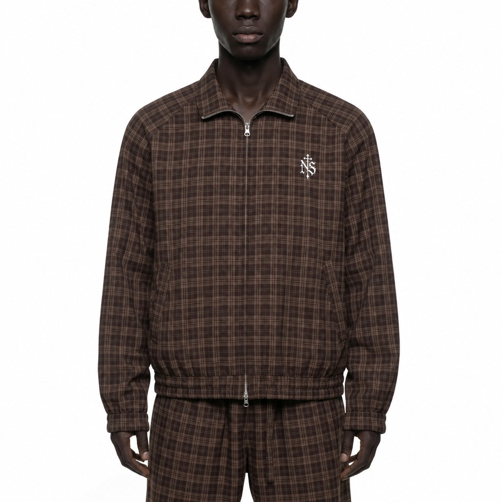 Monaco Tiger Plaid Track Jacket