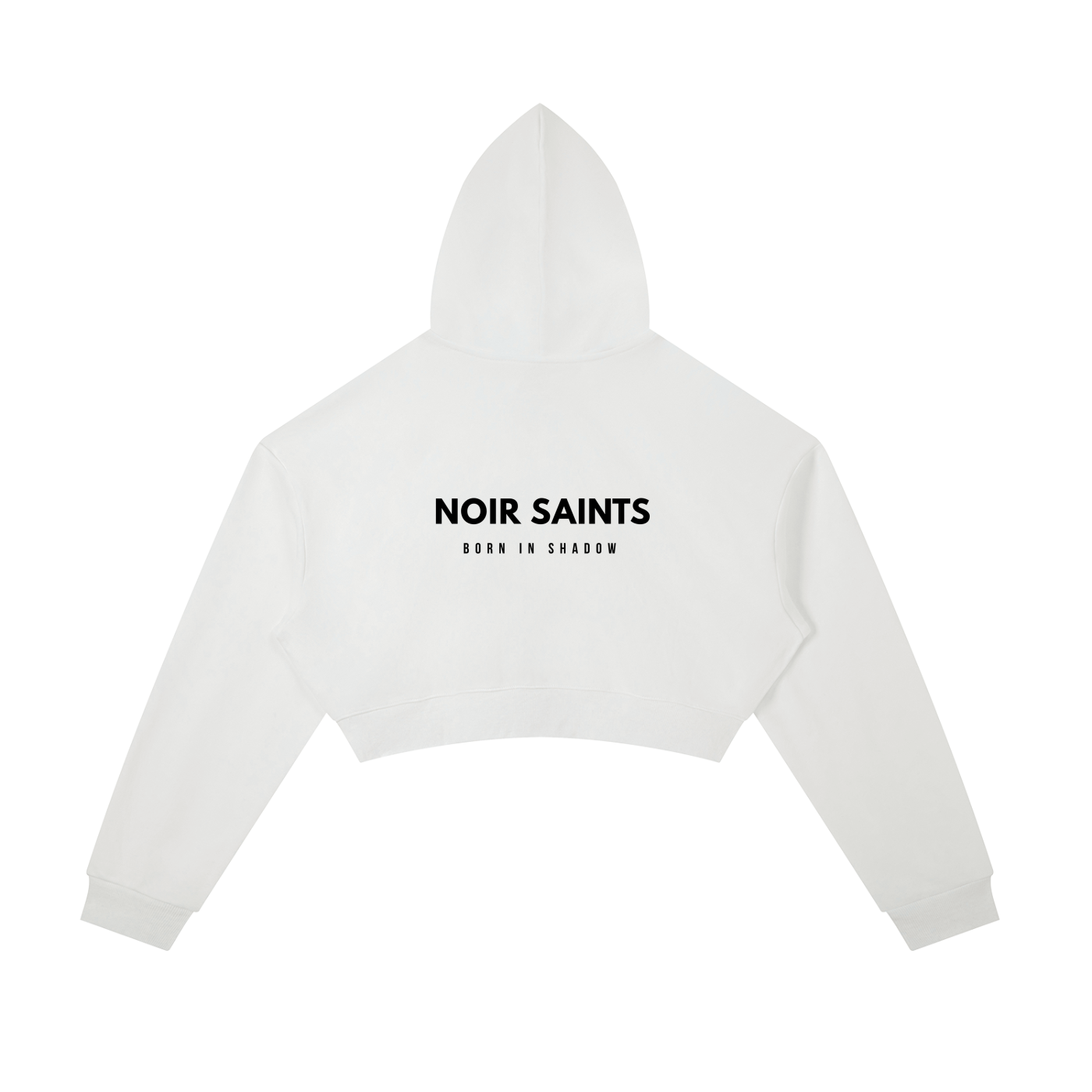 Noir Essential Cropped Hoodie
