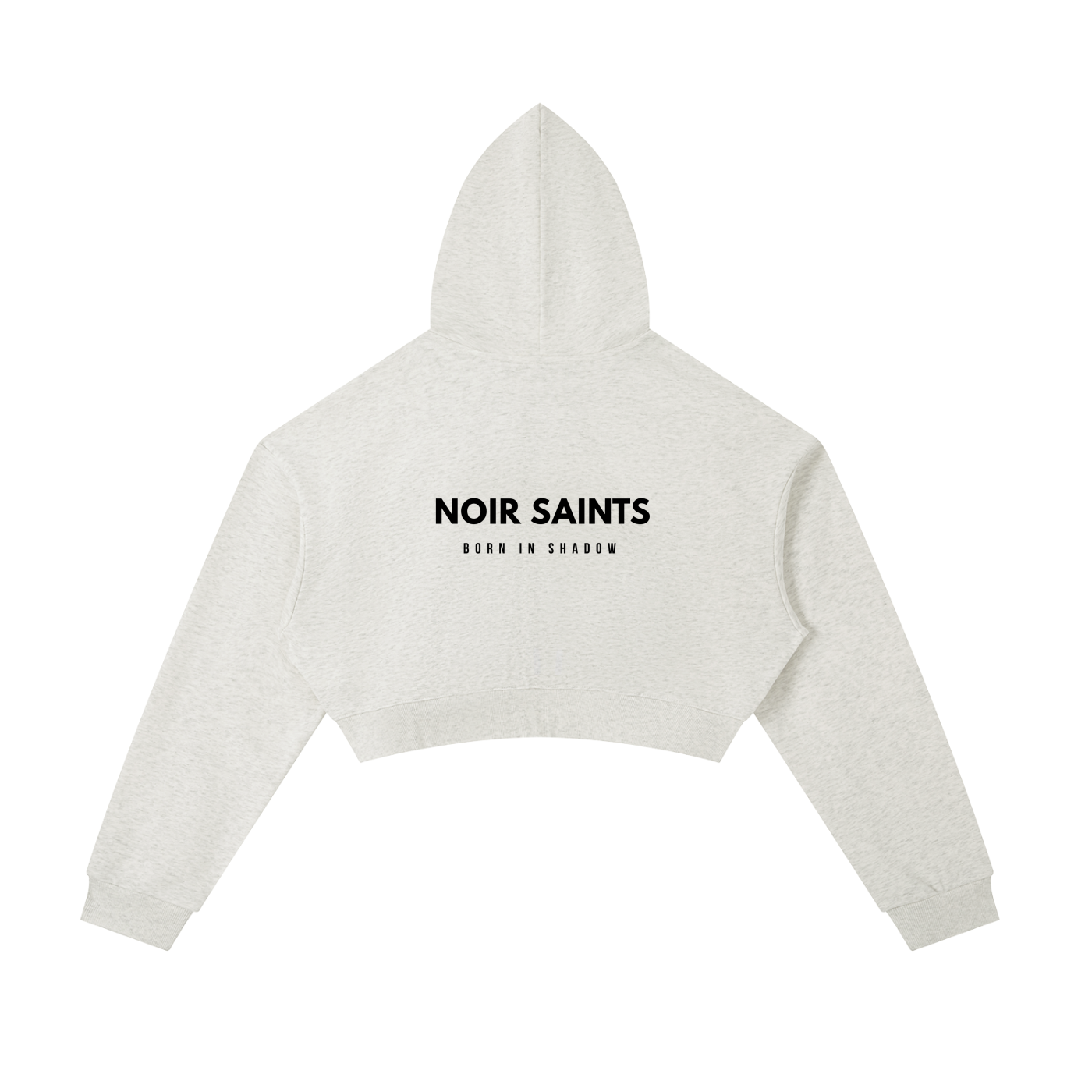 Noir Essential Cropped Hoodie